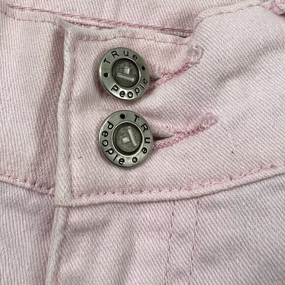 True People New York Pink Studded Capri Jeans Size 1 Juniors - Picture 7 of 14